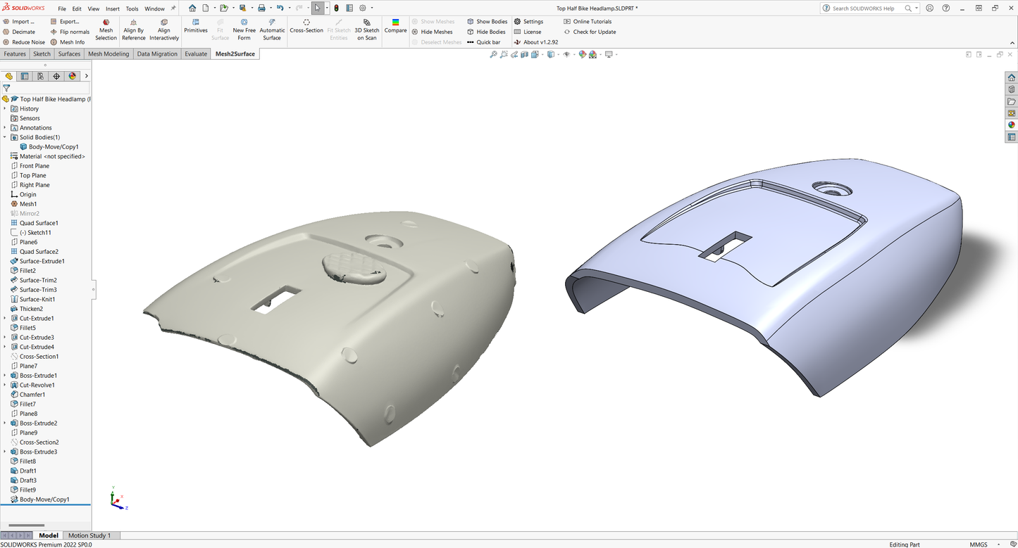 QUICKSURFACE for SOLIDWORKS | Reverse-Engineering